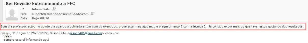 aluno Gilson Brito - Extermínando a FFC método natural